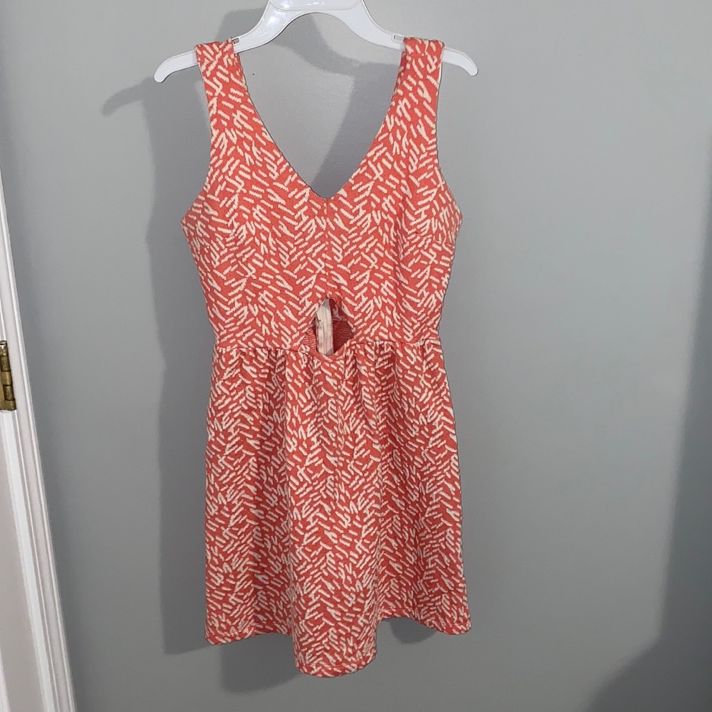 Francesca’s Salmon Pink Mini Dress with Cutout